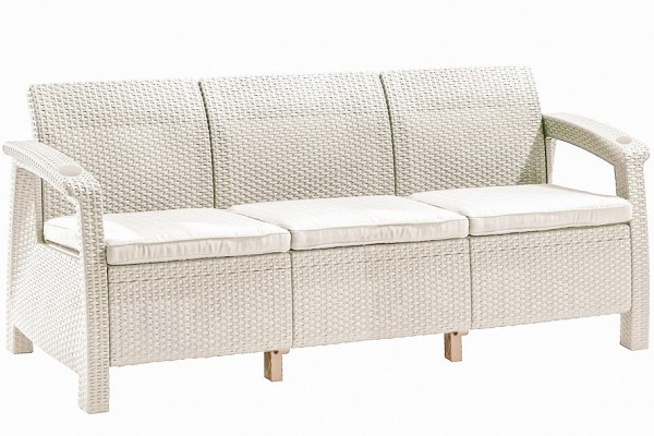 Трёхместный диван  Yalta Sofa 3 Seat белый купить в Нальчике