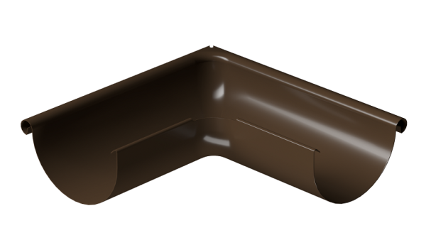 Угол внешний 90° D125 Döcke STAL PREMIUM Каштан, (RAL 8017) купить в Нальчике