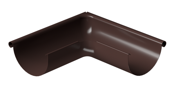 Угол внешний 90° D125 Döcke STAL PREMIUM Шоколад, (RAL 8019) купить в Нальчике