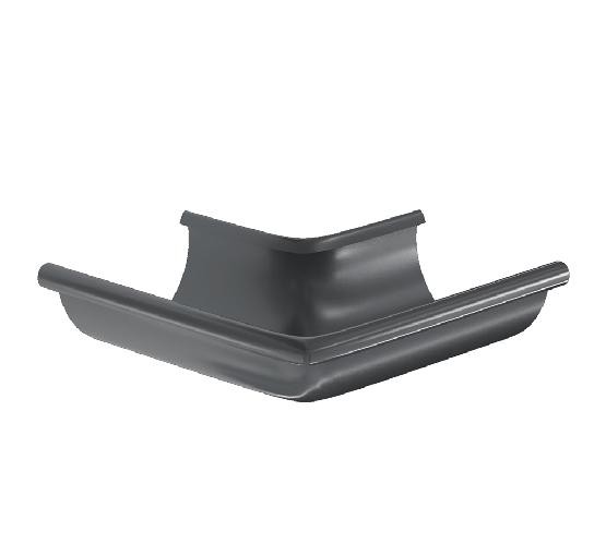 Водосток Aquasistem, система 125x90 -  Угол желоба, наружный 90° RAL 7024 Тёмно-серый купить в Нальчике