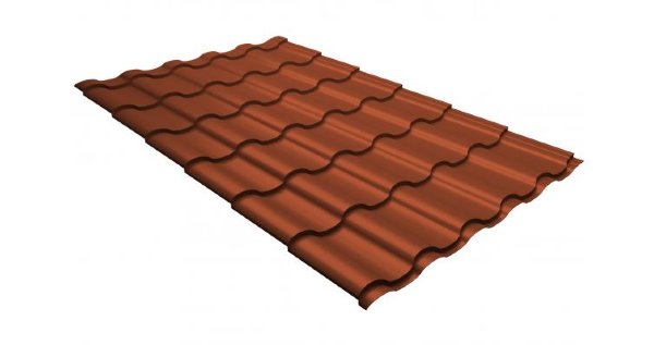 Металлочерепица кредо GL 0,5 GreenСoat Pural RR 750 кирпично-красный (RAL 8004 терракота) купить в Нальчике