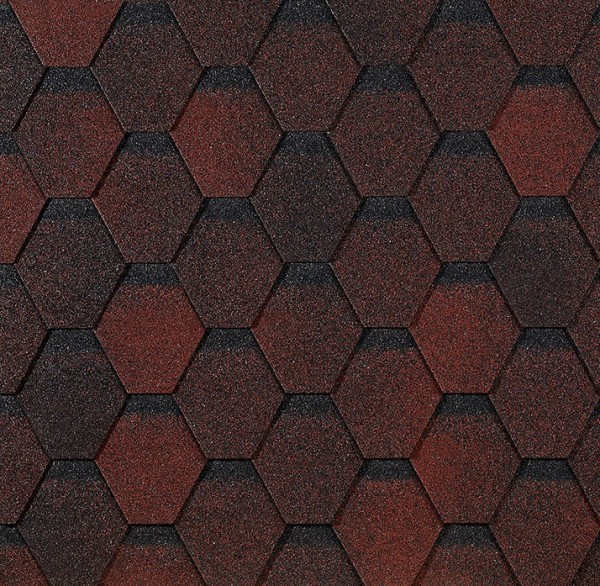 Гибкая черепица EURASIA Docke, Коллекция ШЕСТИГРАННИК Красный купить в Нальчике