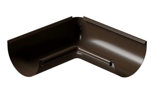Угол внутренний 90° D125 Döcke STAL PREMIUM Каштан, (RAL 8017) купить в Нальчике