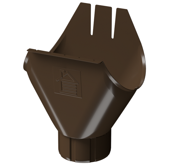 Воронка желоба D125 Döcke STAL PREMIUM Каштан, (RAL 8017) купить в Нальчике