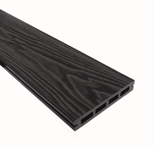 Террасная доска из ДПК Terrapol Смарт 3D Пустотелая с пазом Черное дерево купить в Нальчике