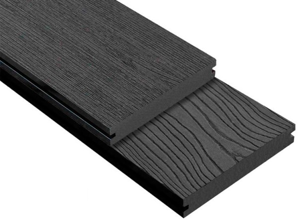 Террасная доска ДПК Outdoor 3D полнотелая STORM/OCEAN BLACK черная купить в Нальчике