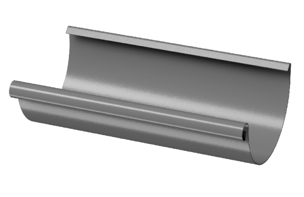 Желоб полукруглый D125 3 м Döcke STAL PREMIUM Графит, (RAL 7024) купить в Нальчике