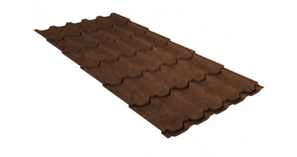 Металлочерепица квинта плюс GL 0,5 Safari Twincolor Brown купить в Нальчике