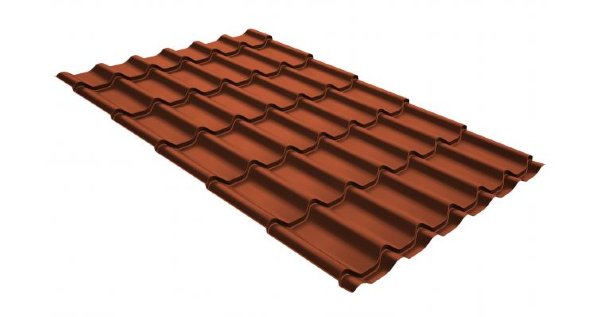 Металлочерепица классик GL 0,5 GreenCoat Pural RR 750 кирпично-красный (RAL 8004 терракота) купить в Нальчике