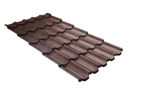 Металлочерепица квинта плюс с  3D резом 0,45 Safari Twincolor Brown купить в Нальчике