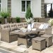 Комплект мебели AFINA плетеной из иск. ротанга AFM-307B Beige купить в Нальчике