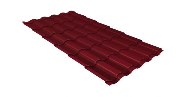 Металлочерепица кредо 0,5 Satin RAL 3005 красное вино купить в Нальчике