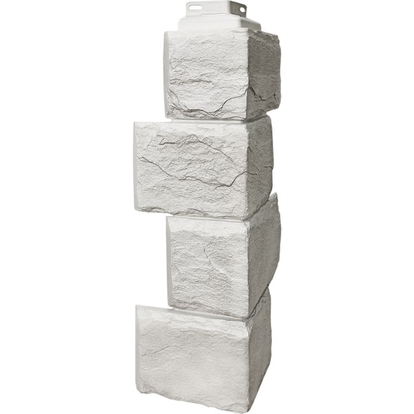 Цокольный сайдинг FineBer – Серия “Камень природный”, Угол наружный Жемчужный купить в Нальчике