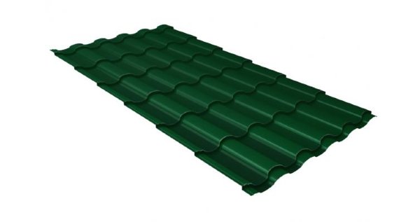 Металлочерепица кредо 0,5 Satin RAL 6005 зеленый мох купить в Нальчике