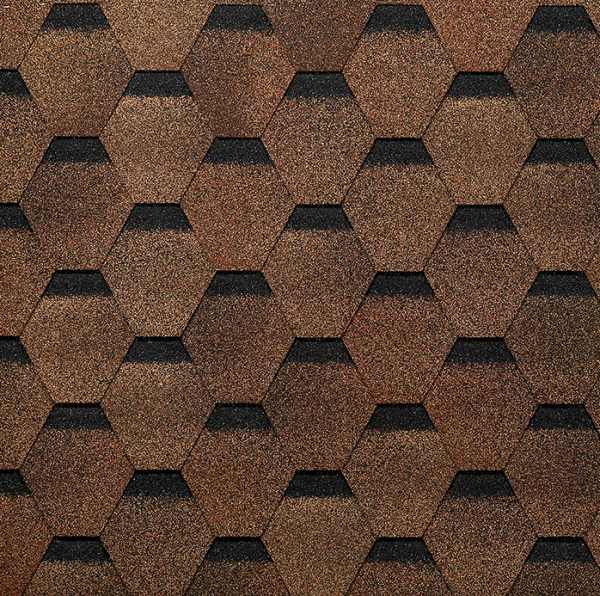 Гибкая черепица EURASIA Docke, Коллекция ШЕСТИГРАННИК Светло-коричневый купить в Нальчике