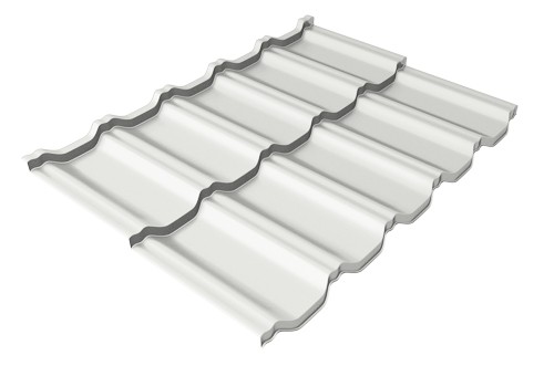 Металлочерепица модульная Квинта Uno Grand Line c 3D резом 0,5 Satin RAL 9003 сигнальный белый купить в Нальчике