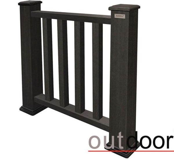 Ограждение из ДПК Outdoor Классик 3D STORM чёрный купить в Нальчике