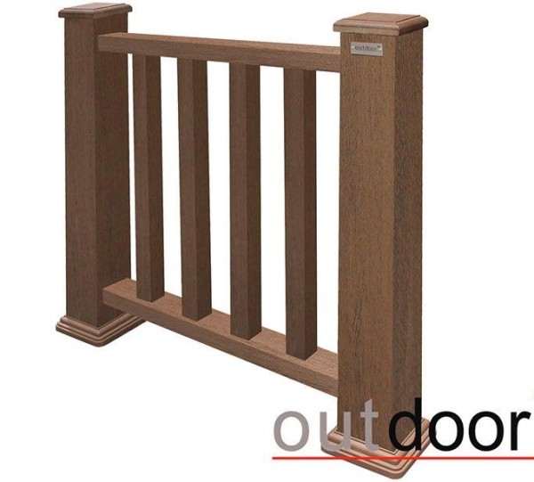 Ограждение из ДПК Outdoor Классик 3D STORM коричневый микс купить в Нальчике