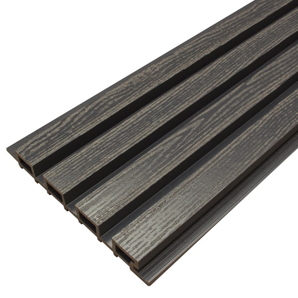 Фасадная доска из ДПК Faynag Wood Рейка Мокрый Асфальт купить в Нальчике