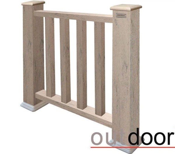 Ограждение из ДПК Outdoor Классик 3D STORM серый микс купить в Нальчике