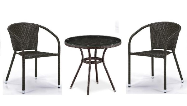 Комплект плетеной мебели AFINA из иск. ротанга Асоль-7 T282ANT/Y137C-W53 Brown 2Pcs купить в Нальчике