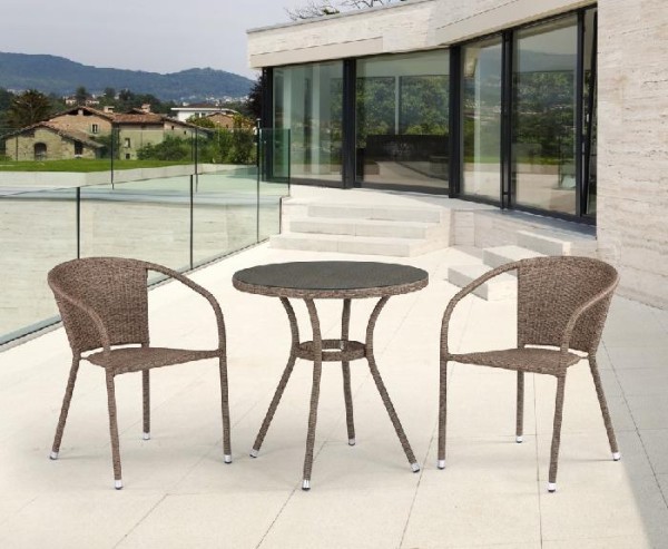 Комплект плетеной мебели AFINA из иск. ротанга T282ANT/Y137C-W56 Light Brown 2Pcs купить в Нальчике