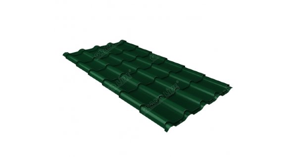 Металлочерепица камея 0,5 Satin RAL 6005 зеленый мох купить в Нальчике