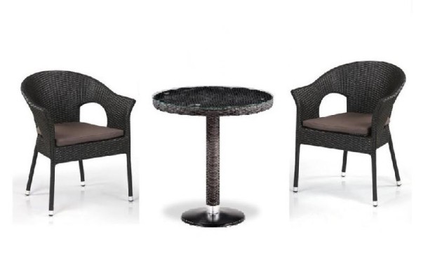 Комплект плетеной мебели AFINA из иск. ротанга T601/Y79A-W53 Brown 2Pcs купить в Нальчике