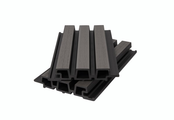 Фасадная панель брусковая двухцветная co-extrusion, grey dark купить в Нальчике