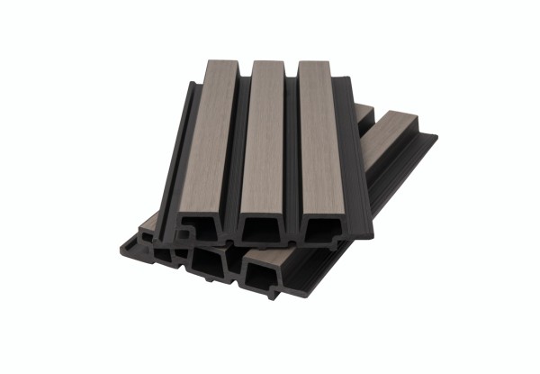 Фасадная панель брусковая двухцветная co-extrusion, snow mix купить в Нальчике