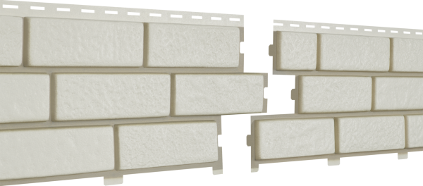 Фасадная панель Ю-Пласт Стоун Хаус Кирпич с декорированным швом Белый купить в Нальчике