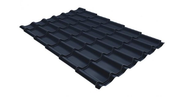 Металлочерепица классик 0,5 Satin RAL 7024 мокрый асфальт купить в Нальчике
