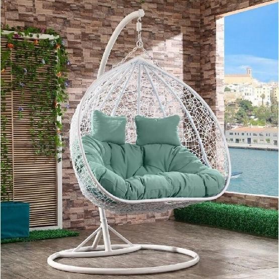 Кресло Подвесное из искусственного ротанга AFM-109A White/Green купить в Нальчике