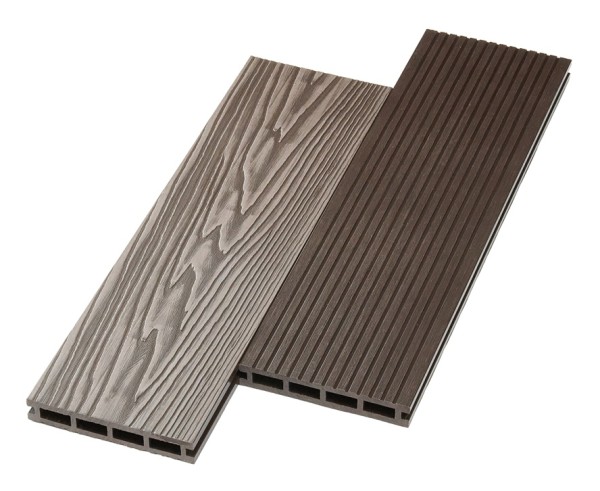 Террасная доска ДПК NanoWood двусторонняя New 3D тиснение + вельвет Венге купить в Нальчике