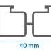 Лага алюминиевая KRONEX 40x15x3000 мм опорная Slim купить в Нальчике
