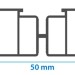 Лага алюминиевая KRONEX 50x25x3000 мм несущая купить в Нальчике