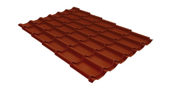 Металлочерепица классик GL 0,5 Velur20 RAL 8004 терракота купить в Нальчике