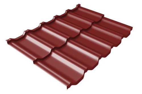 Металлочерепица модульная Квинта Uno Grand Line c 3D резом 0,5 Satin RAL 3011 коричнево-красный купить в Нальчике