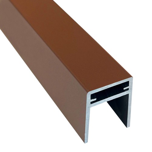 П-профиль Алюминиевый EasyDecking 35x25 Коричневый купить в Нальчике