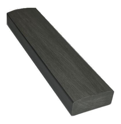 Лавочный брус Ecodecking Некст полнотелый брашированный 70х35 графит купить в Нальчике
