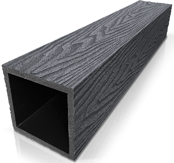 Столб ДПК 3D GardenParkett фактура дерева Графит купить в Нальчике