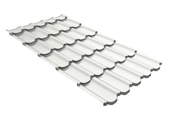 Металлочерепица квинта плюс с 3D резом 0,5 Satin RAL 9003 сигнальный белый купить в Нальчике