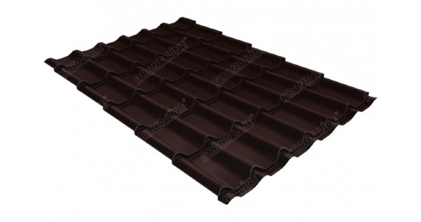 Металлочерепица классик GL 0,5 Quarzit RAL 8017 шоколад Metallic купить в Нальчике