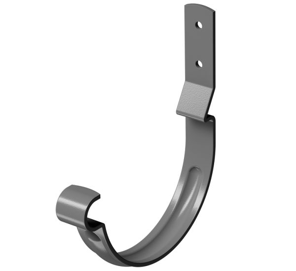 Карнизный крюк короткий (гнутый) D125 Döcke STAL PREMIUM Графит, (RAL 7024) купить в Нальчике