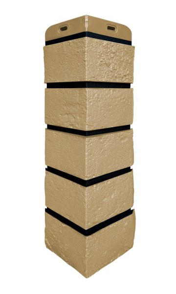 Угол Grand Line состаренный кирпич премиум Песочный (шов RAL 9005) купить в Нальчике