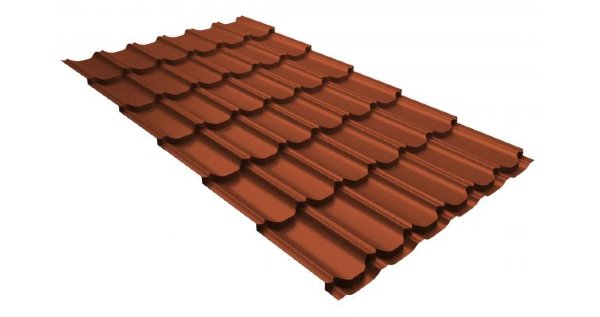 Металлочерепица квинта плюс 0,5 GreenCoat Pural RR 750 кирпично-красный (RAL 8004 терракота) купить в Нальчике