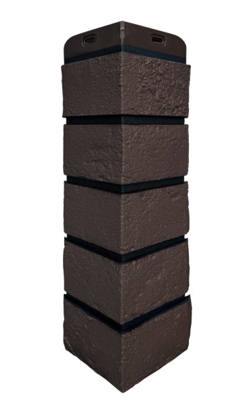 Угол Grand Line состаренный кирпич премиум Шоколадный (шов RAL 9005) купить в Нальчике