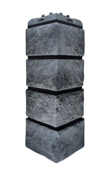 Угол наружный Grand Line Колотый Камень Антрацит, Шов чёрный купить в Нальчике